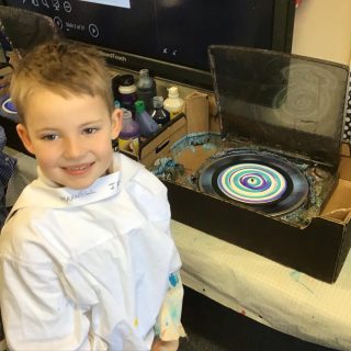 Year 1 have loved creating their own Damien Hirst inspired spin paintings and butterfly pieces of artwork this half term!
