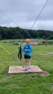 Group 2 and 3 have been flying high on trapeze and zip wire!
